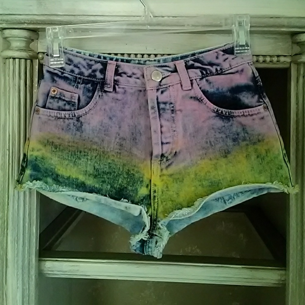 TopShop Moto Tye Dye Shorts